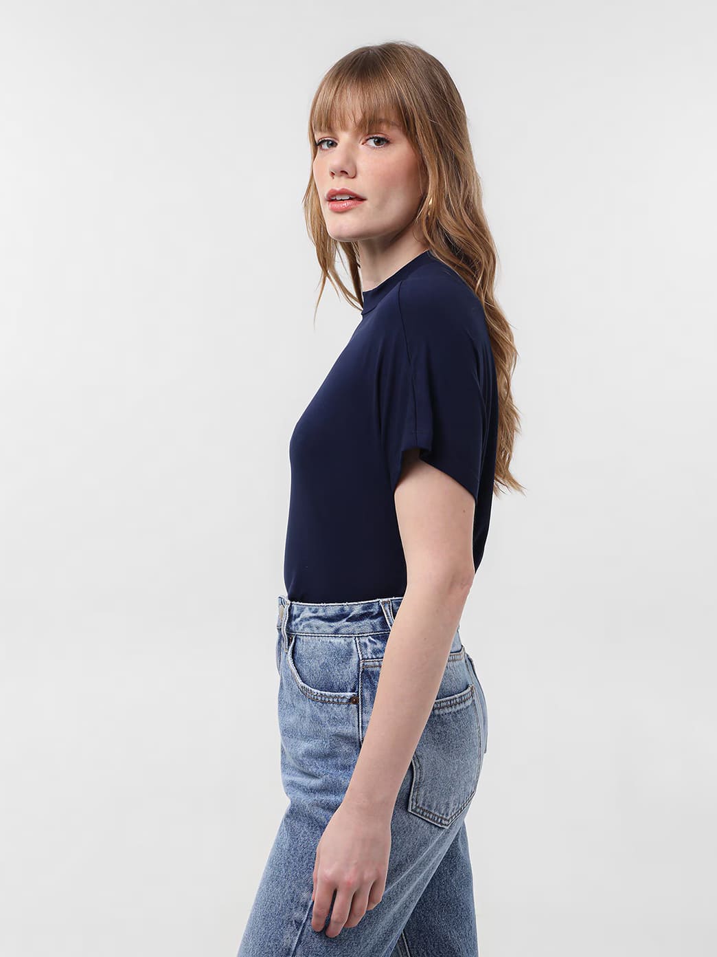 Half sleeve crop top #07