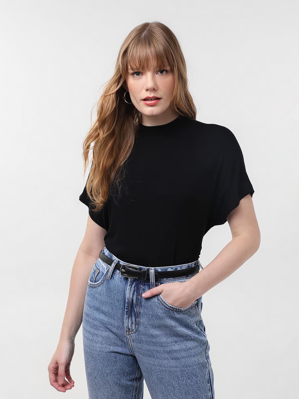 Half sleeve crop top #03